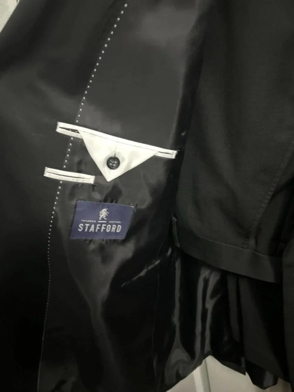 STAFFORD men's black suit, size 44